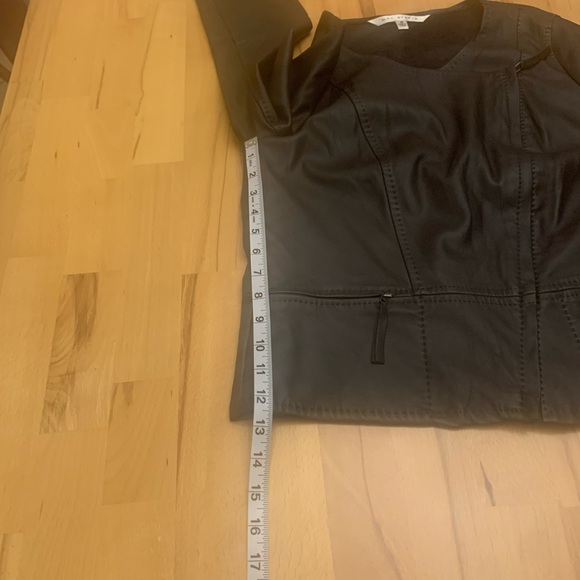 Max Studio vegan leather dark brown chocolate jacket size M - Picture 10 of 13